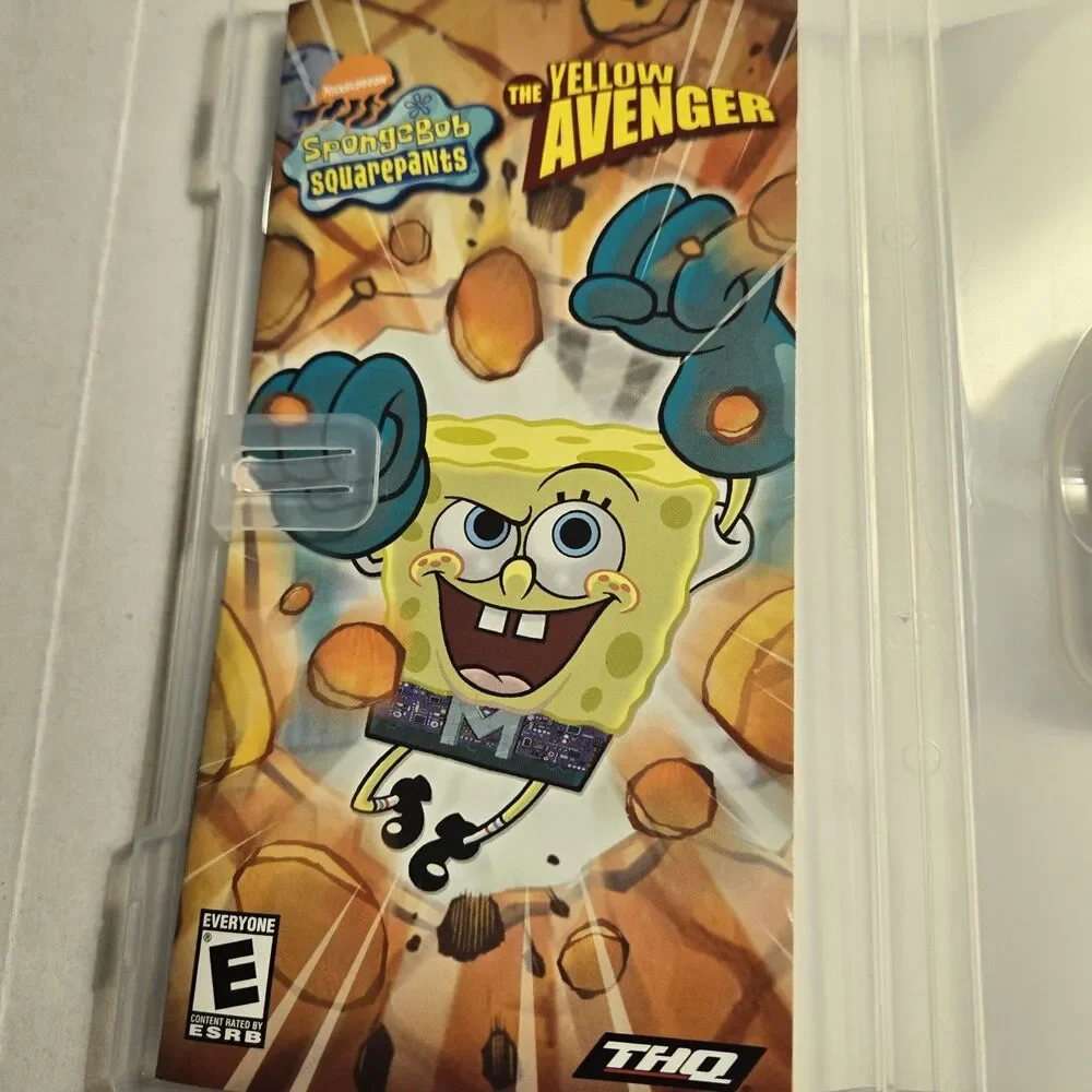 SpongeBob SquarePants The Yellow Avenger Sony PSP Complete in Box
